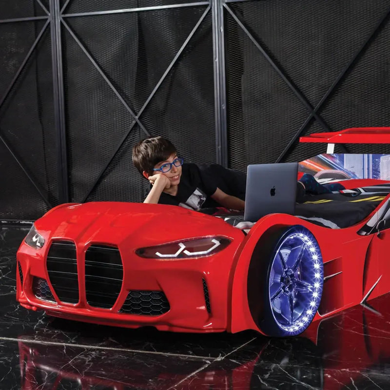 Red race car fashion bed